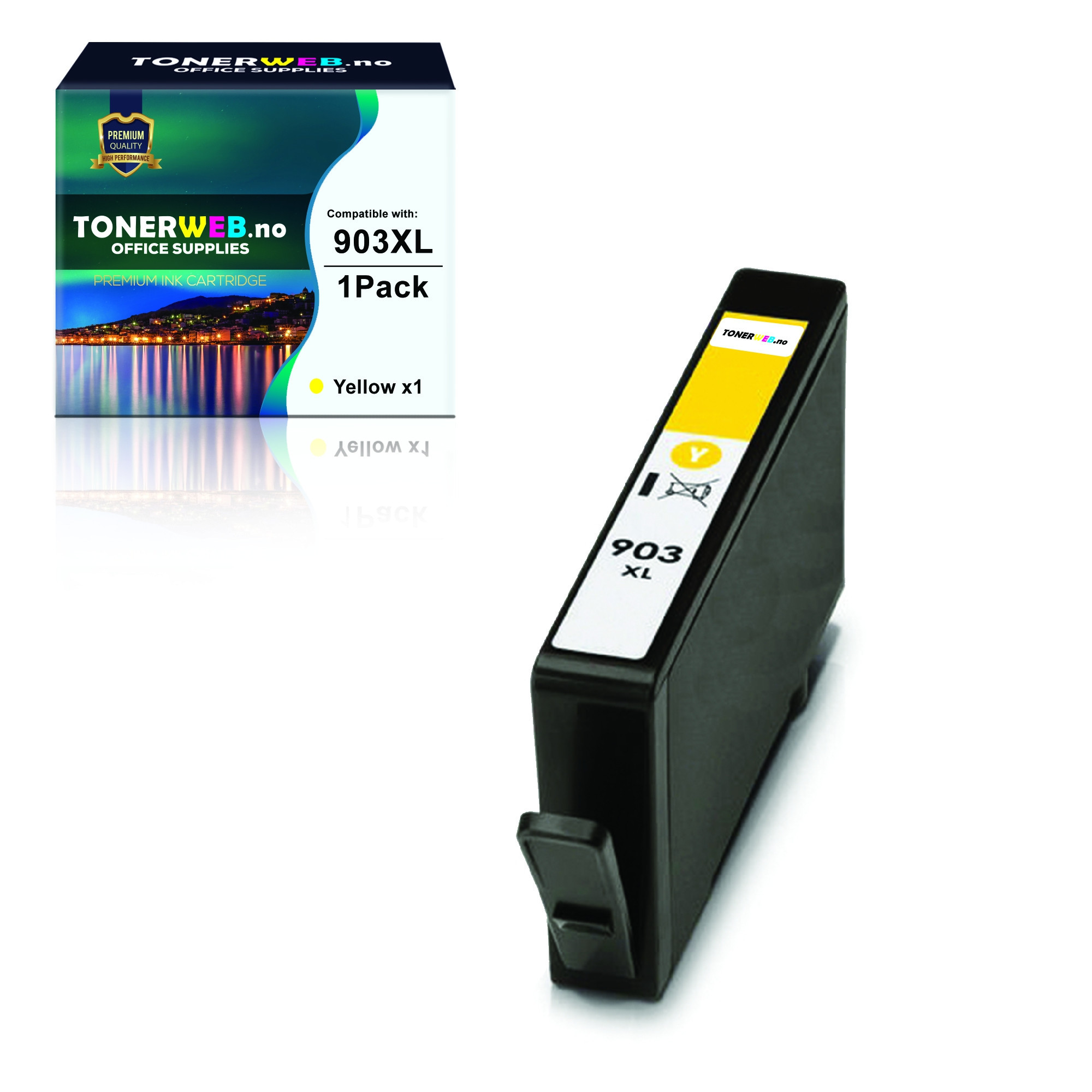 HP 903XL Y (gul) blekkpatron 825 sider - kompatibel