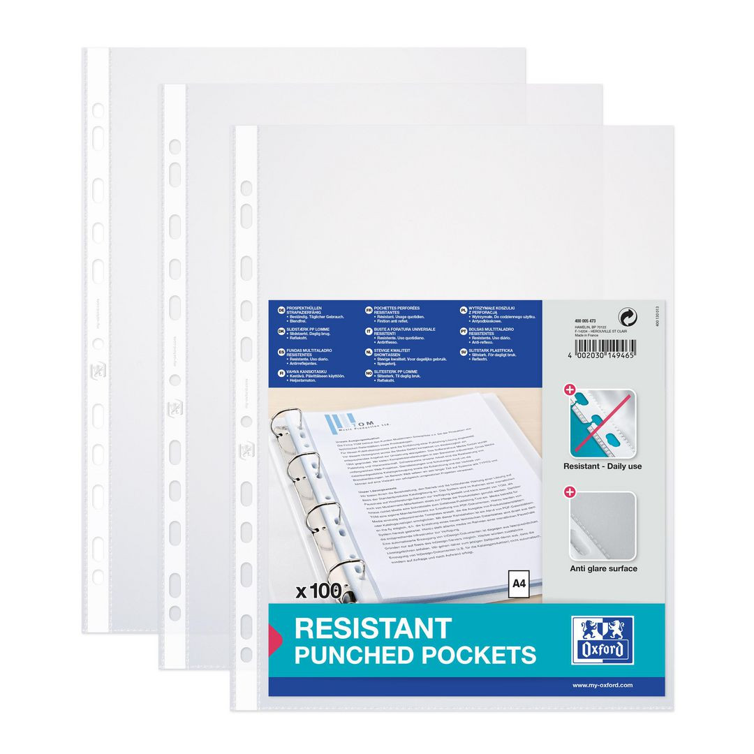 BildePlastficka OXFORD A4 0,09 klar 100/fp