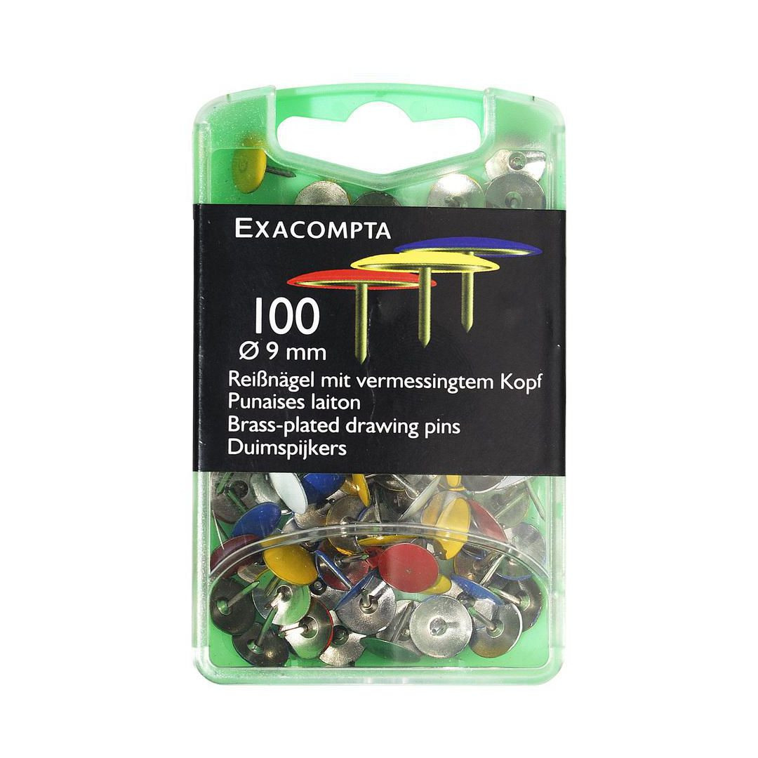 BildeHäftstift EXACOMPTA sort.färger 100/fp