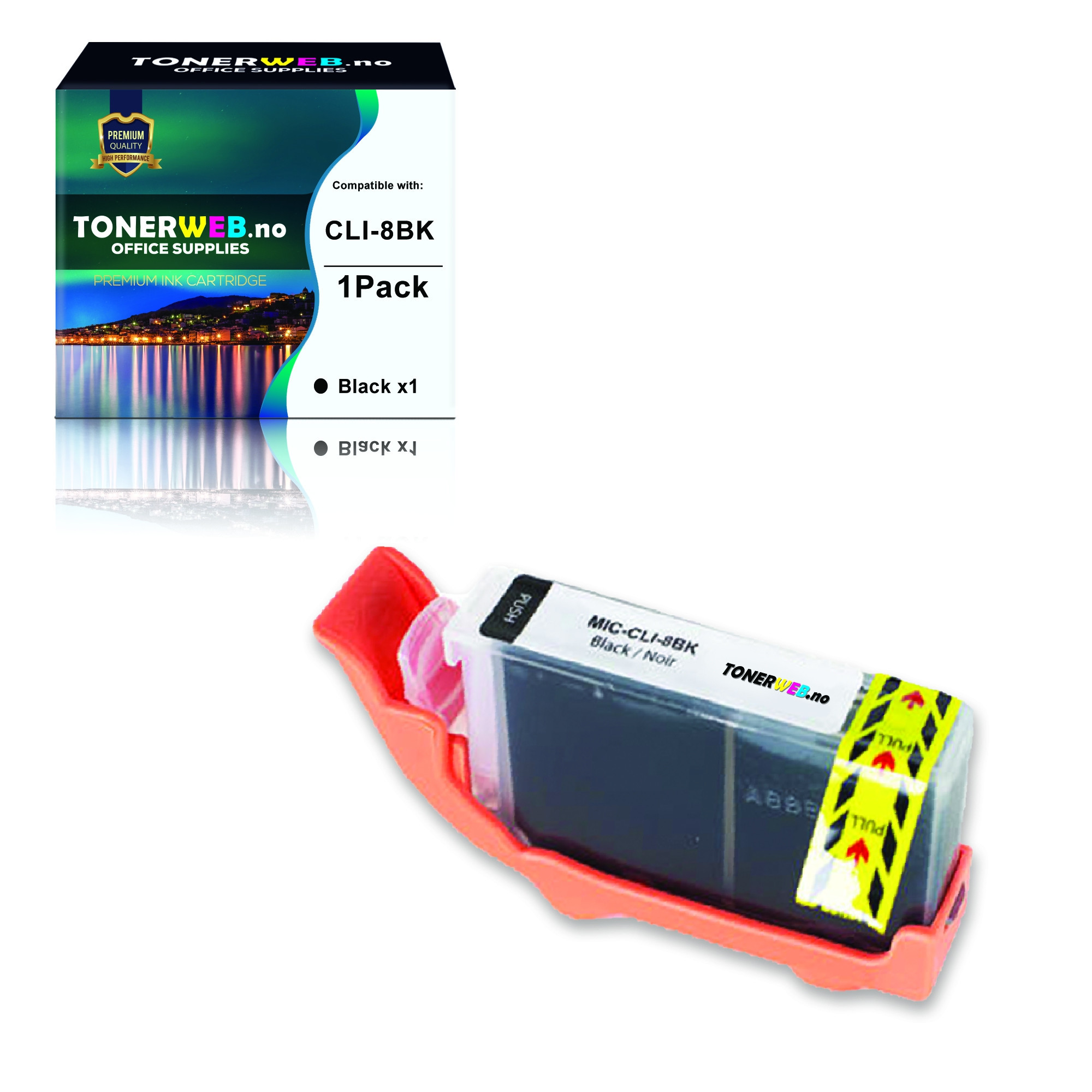 Canon CLI-8 BK (svart) blekkpatron 420 sider - kompatibel