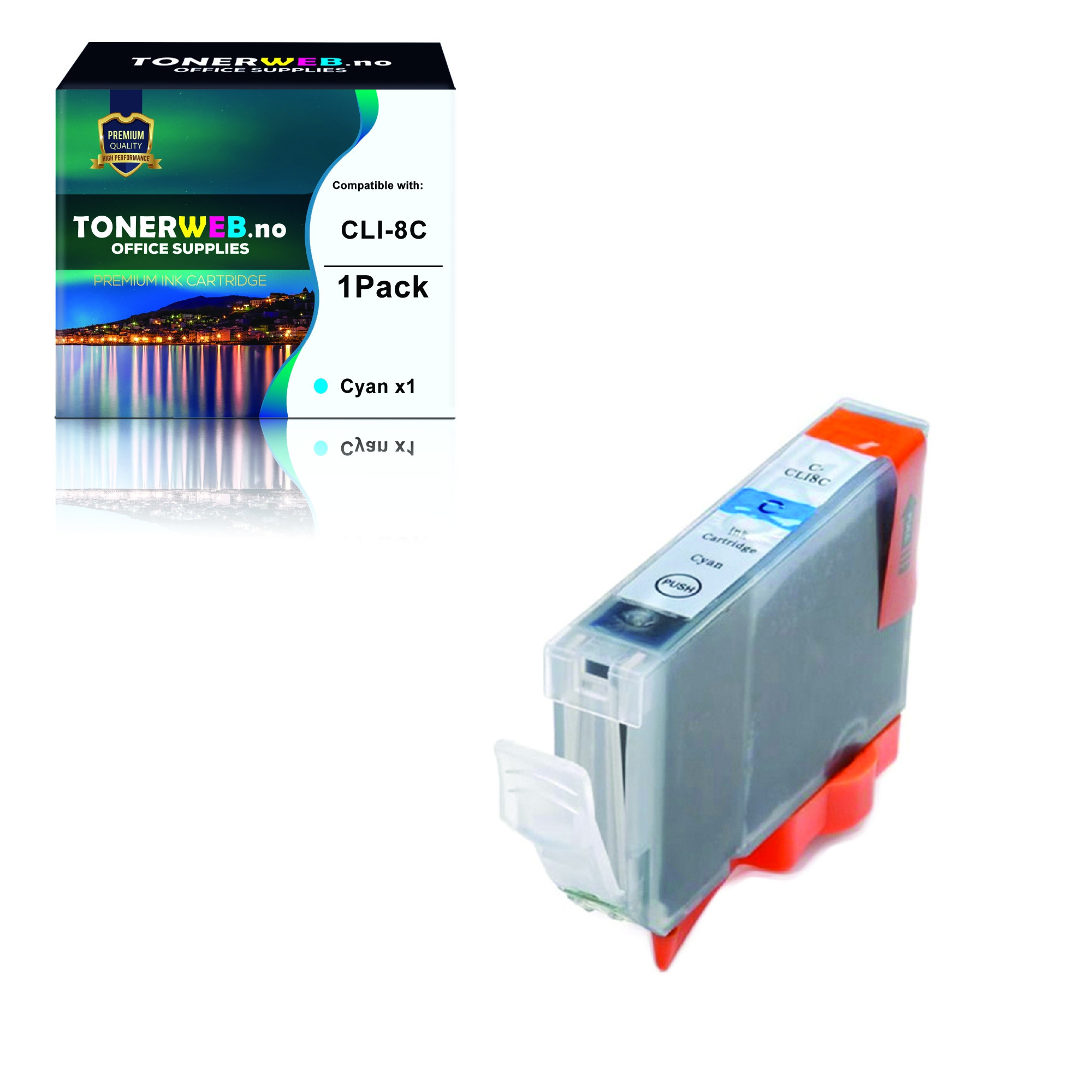 BildeCanon CLI-8 C (cyan) blekkpatron 420 sider - kompatibel