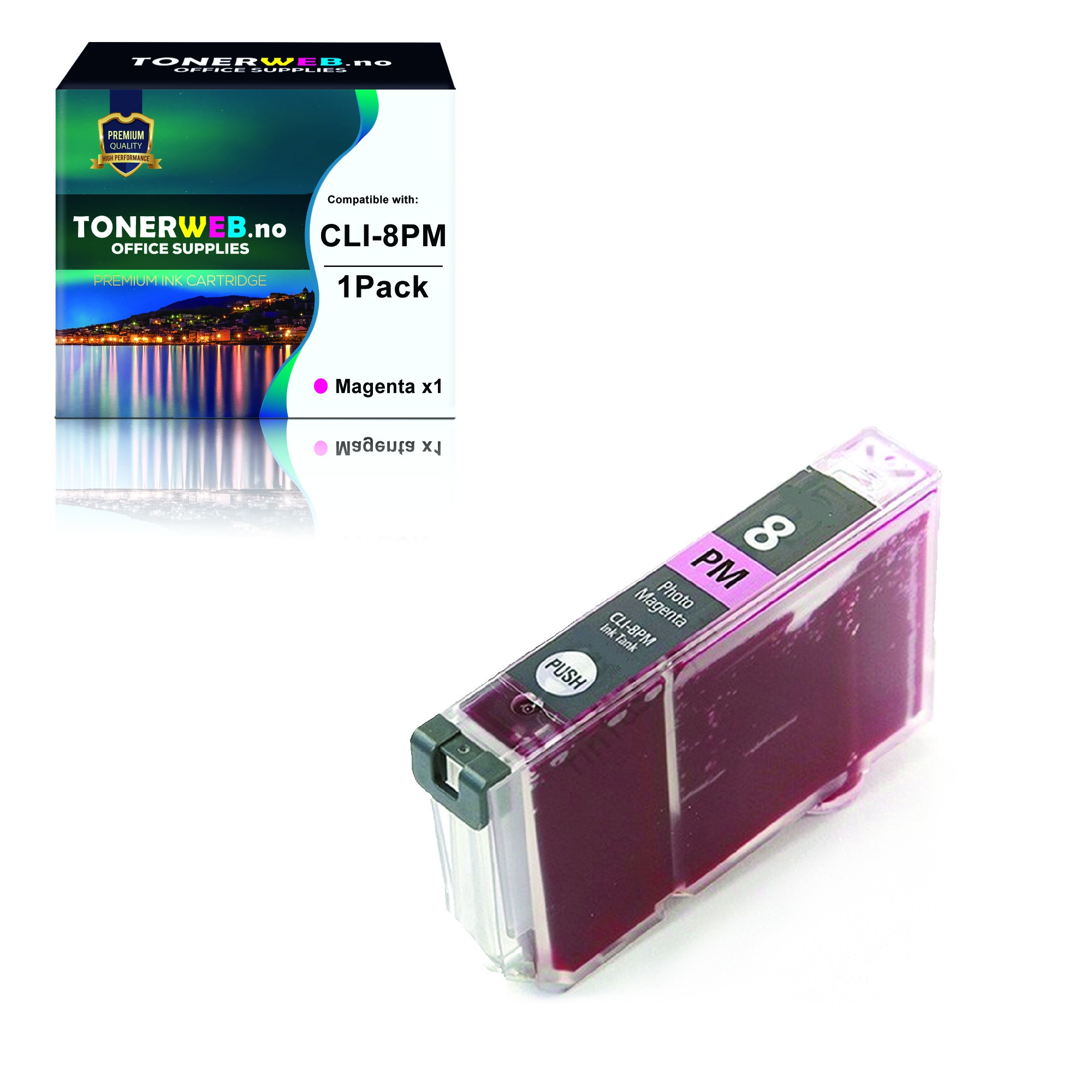 BildeCanon Blekkpatron Foto Magenta CLI-8PM (13 ml) - Erstatter 0625B001