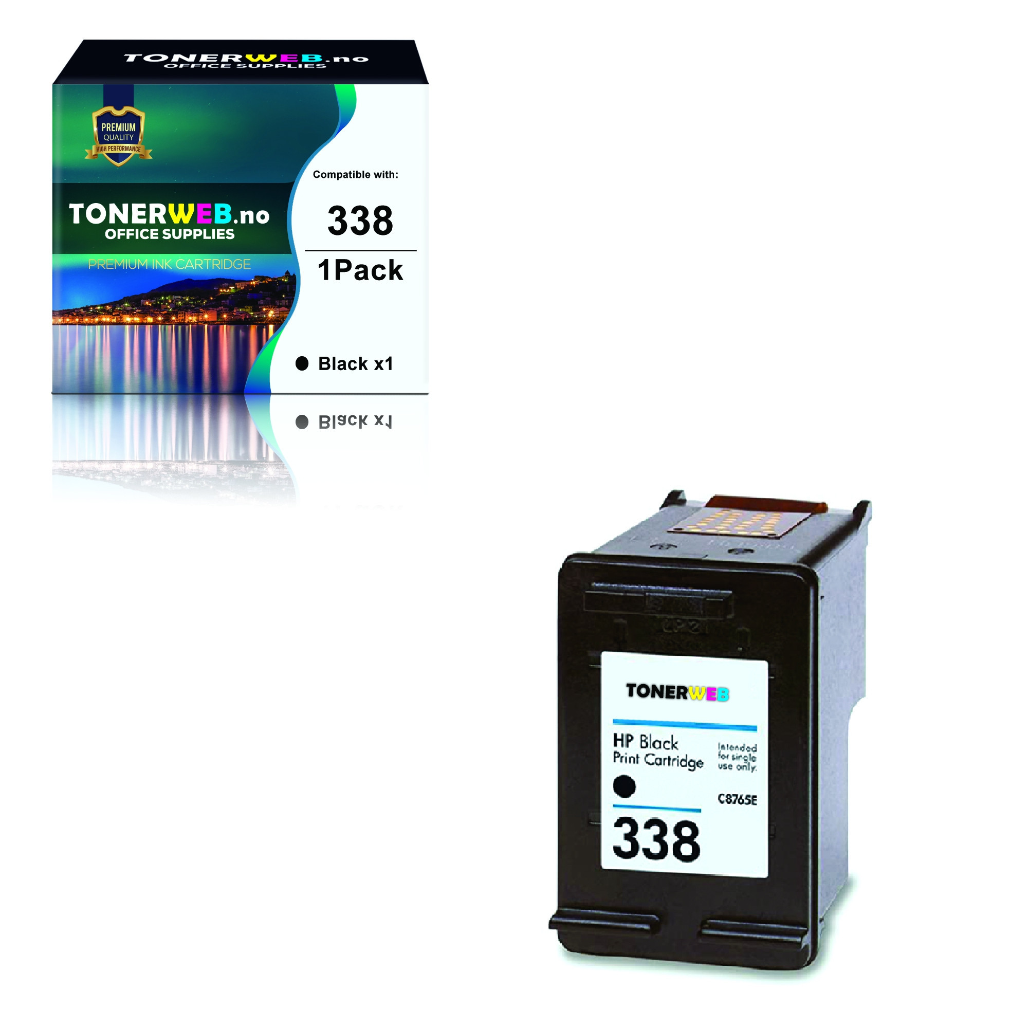 HP 337 BK (svart) blekkpatron 17 ml - kompatibel