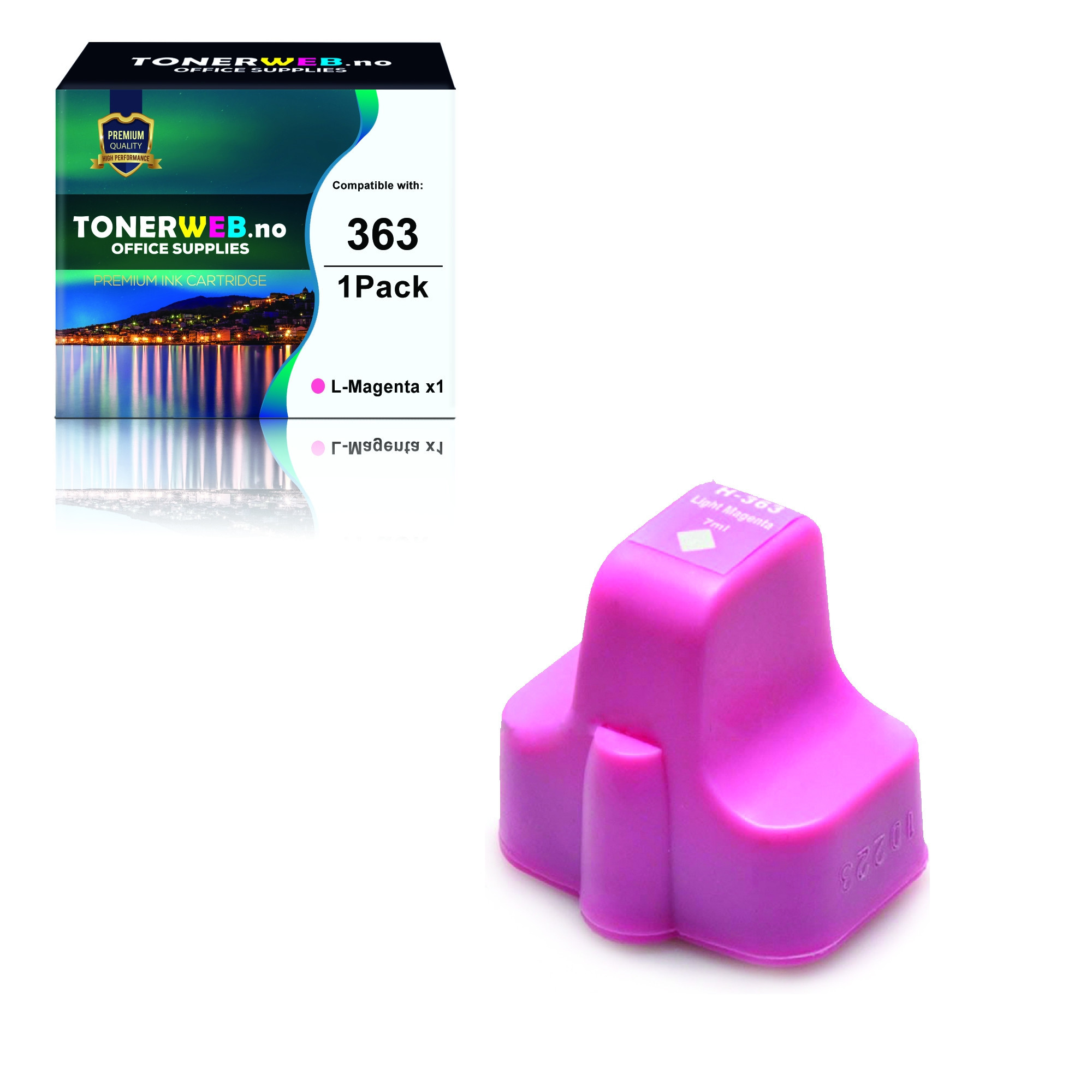 BildeHP 363 LM (lys magenta) blekkpatron 11,4 ml - kompatibel