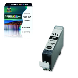 BildeCanon CLI-521 BK (svart) blekkpatron 9 ml - kompatibel