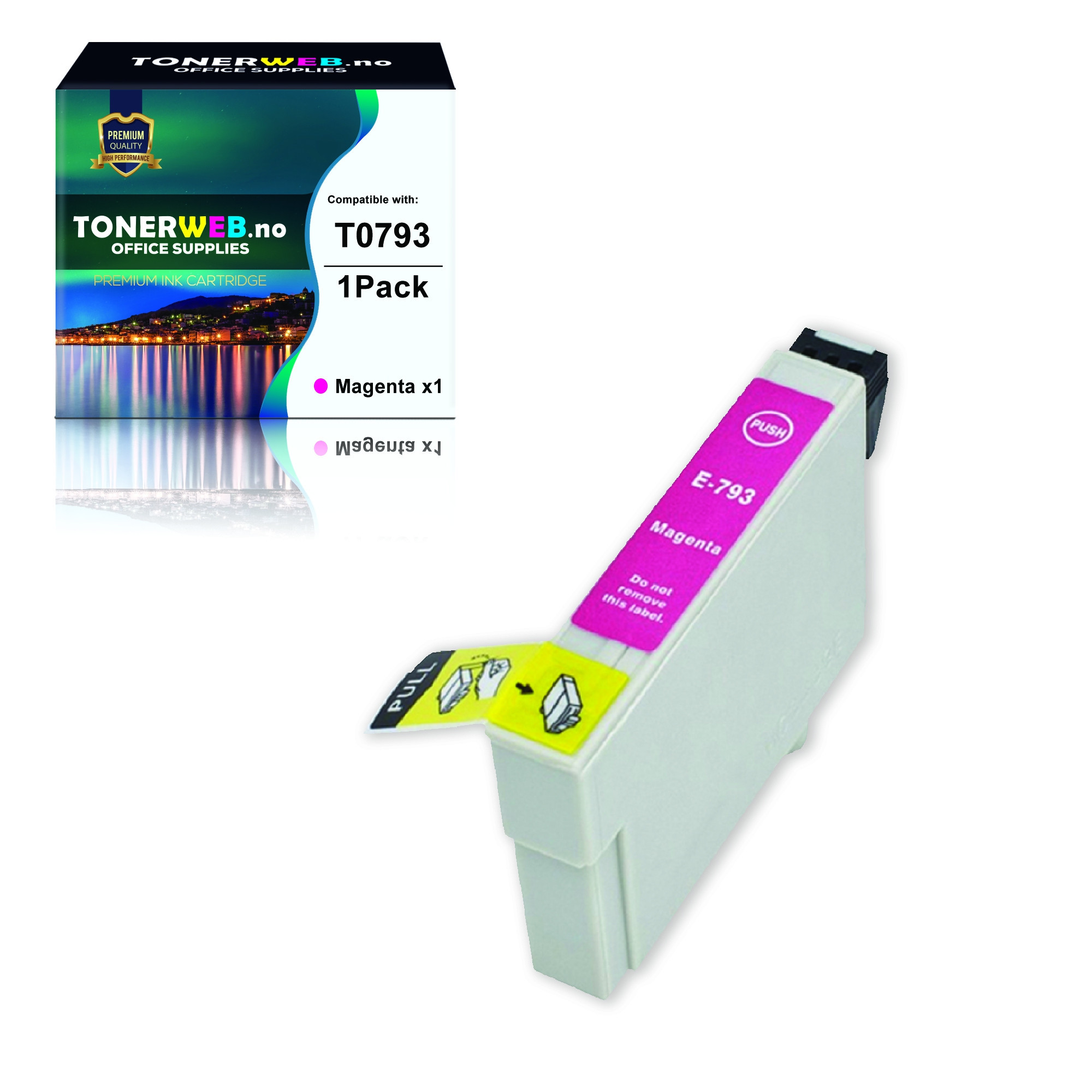 Epson T0793 M (magenta) blekkpatron 17 ml - kompatibel