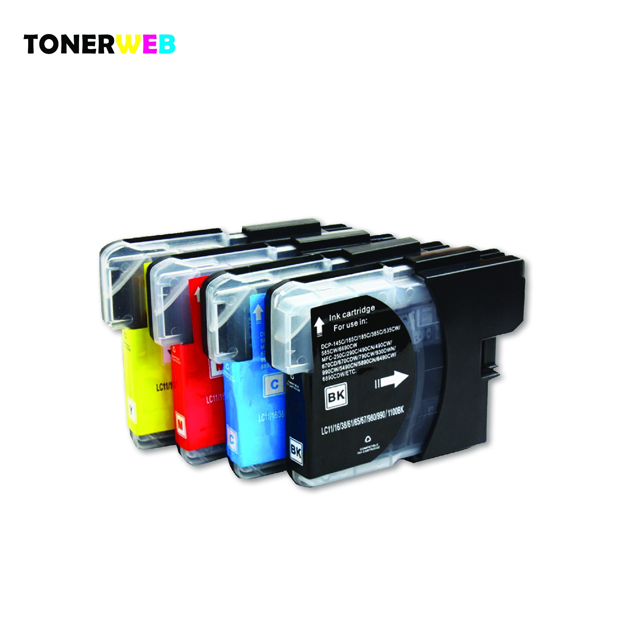 Brother LC1100 BK/BK/C/M/Y (svart/cyan/magenta/gul) blekkpatroner 5-pakk 2 x 14,6 ml / 3 x 10,6 ml - kompatibel