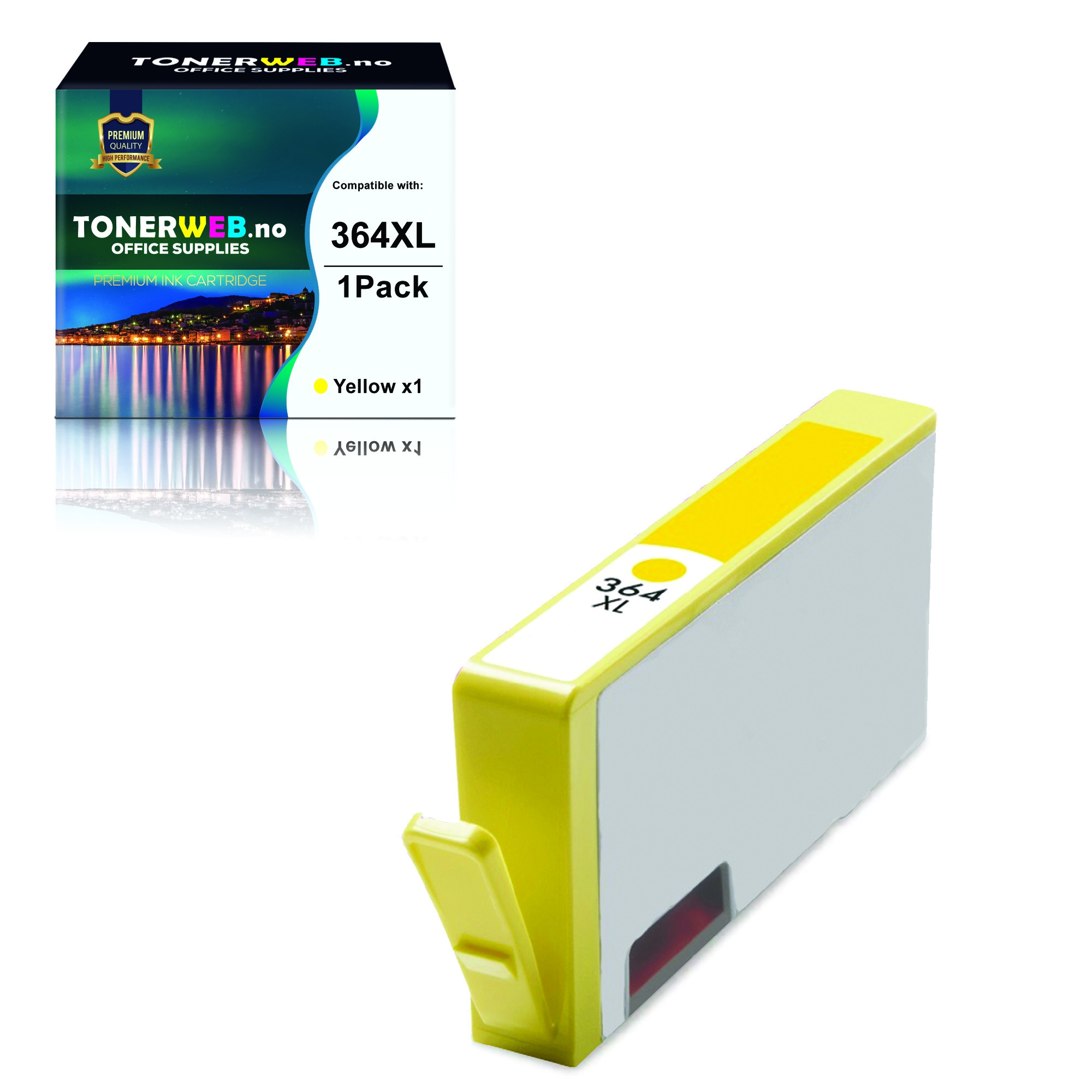 HP 364XL Y (gul) blekkpatron 13,6 ml - kompatibel