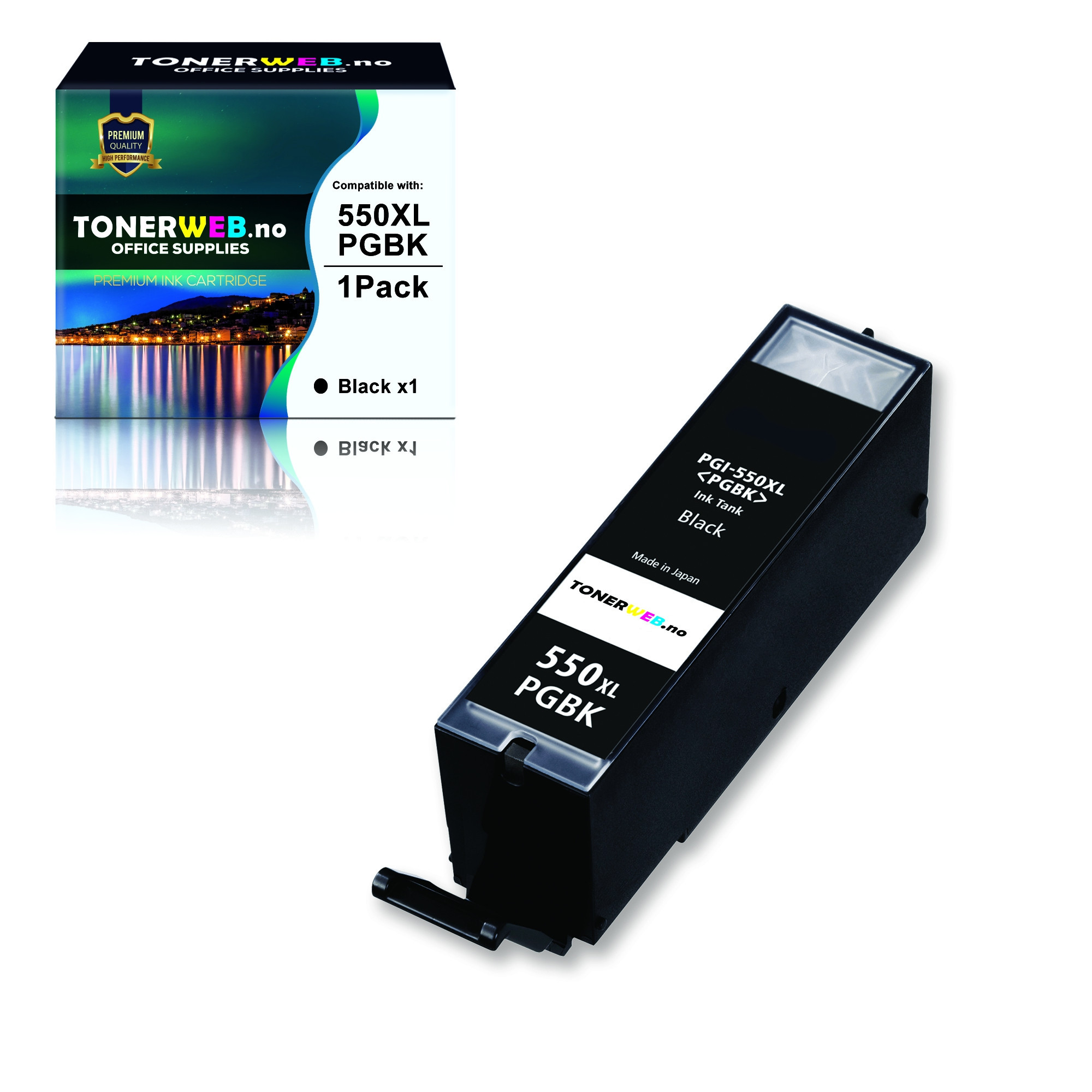 Canon PGI-550XL PGBK (svart) blekkpatron 25 ml - kompatibel