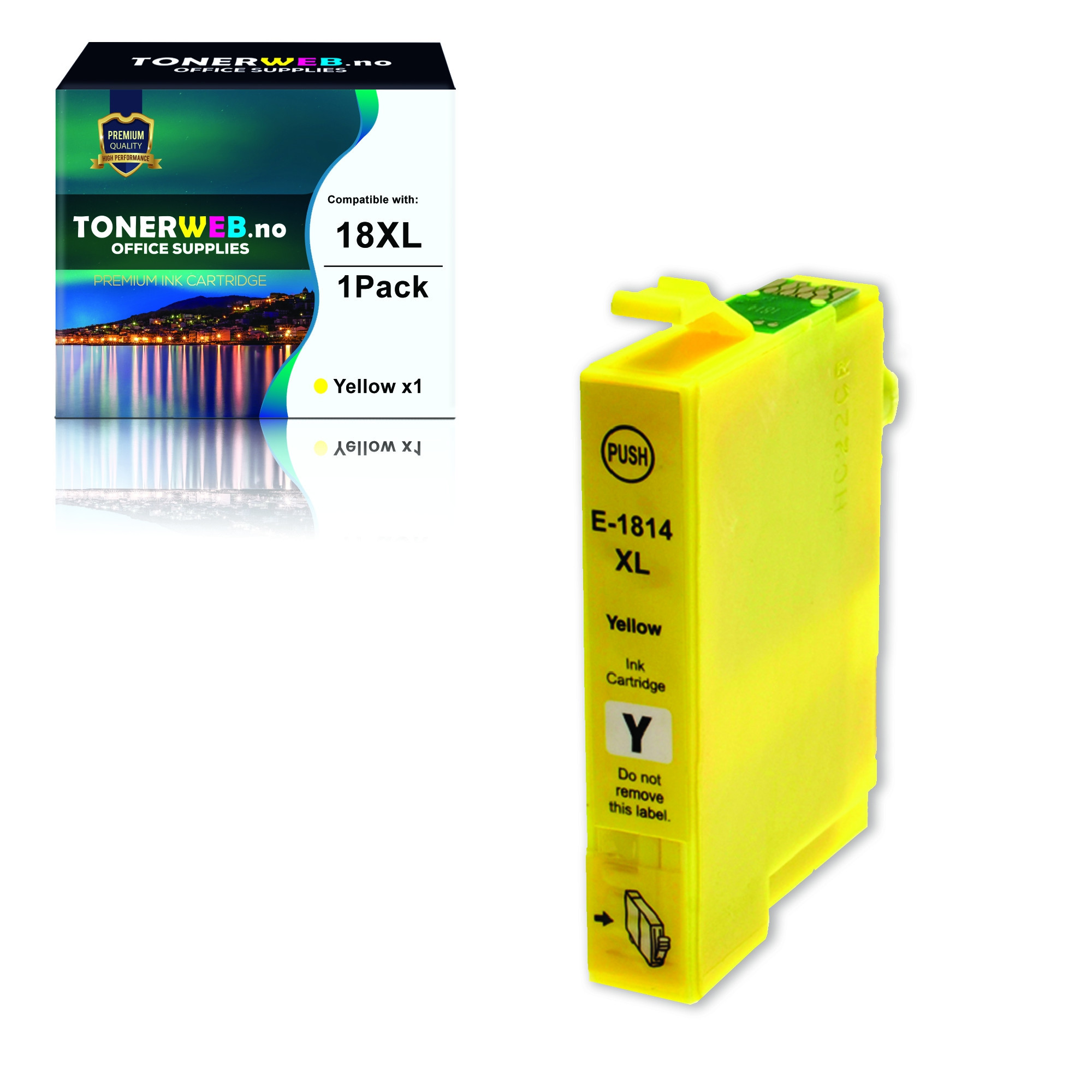 Epson 18XL Y (gul) blekkpatron 13 ml - kompatibel