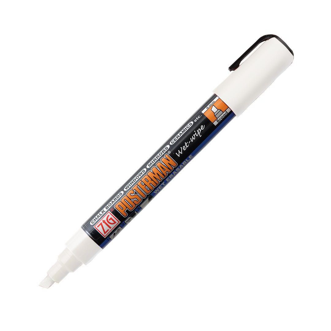 BildeMärkpenna ZIG Posterman 6mm vit