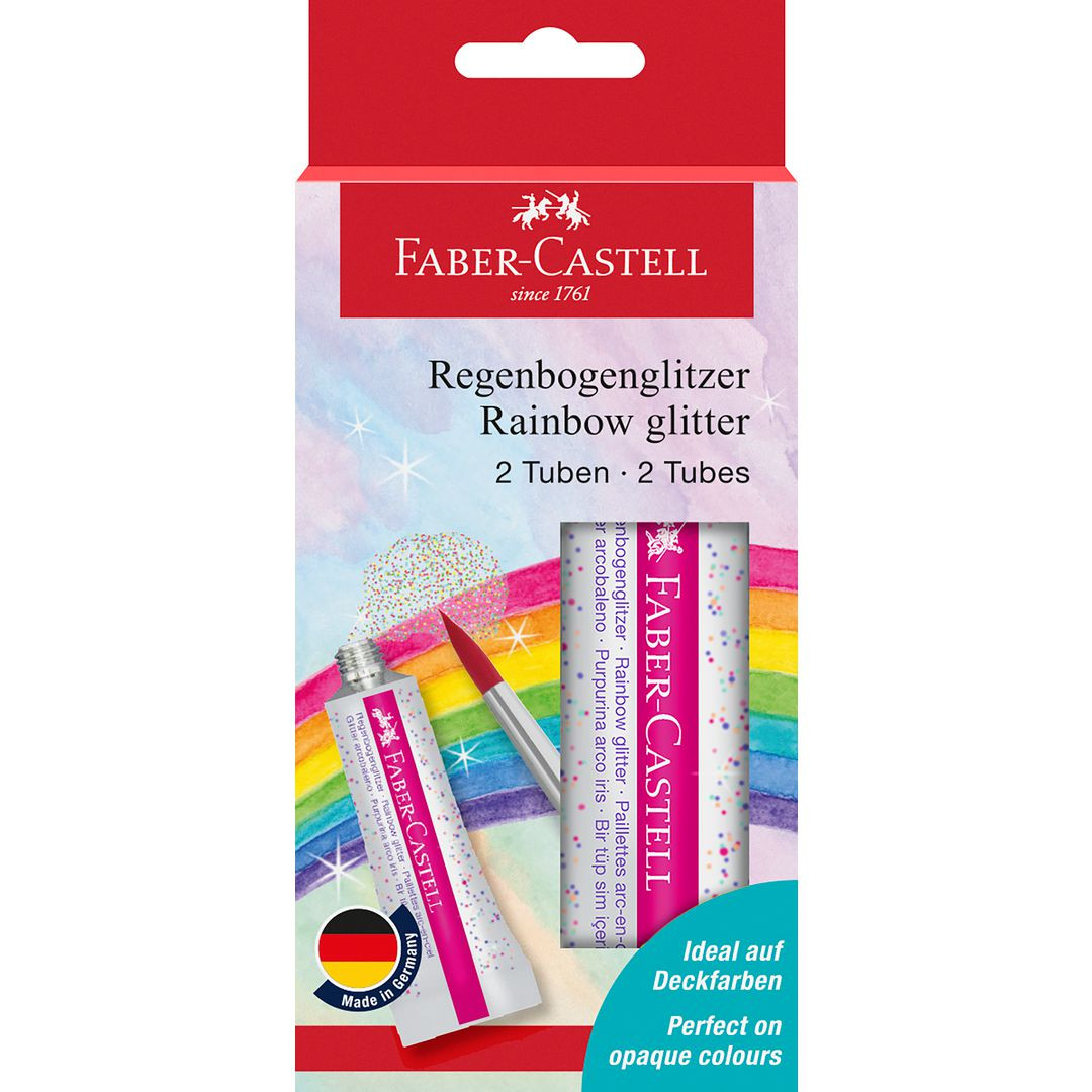 BildeGlitterfärg FABER Rainbow 2 x12 ml