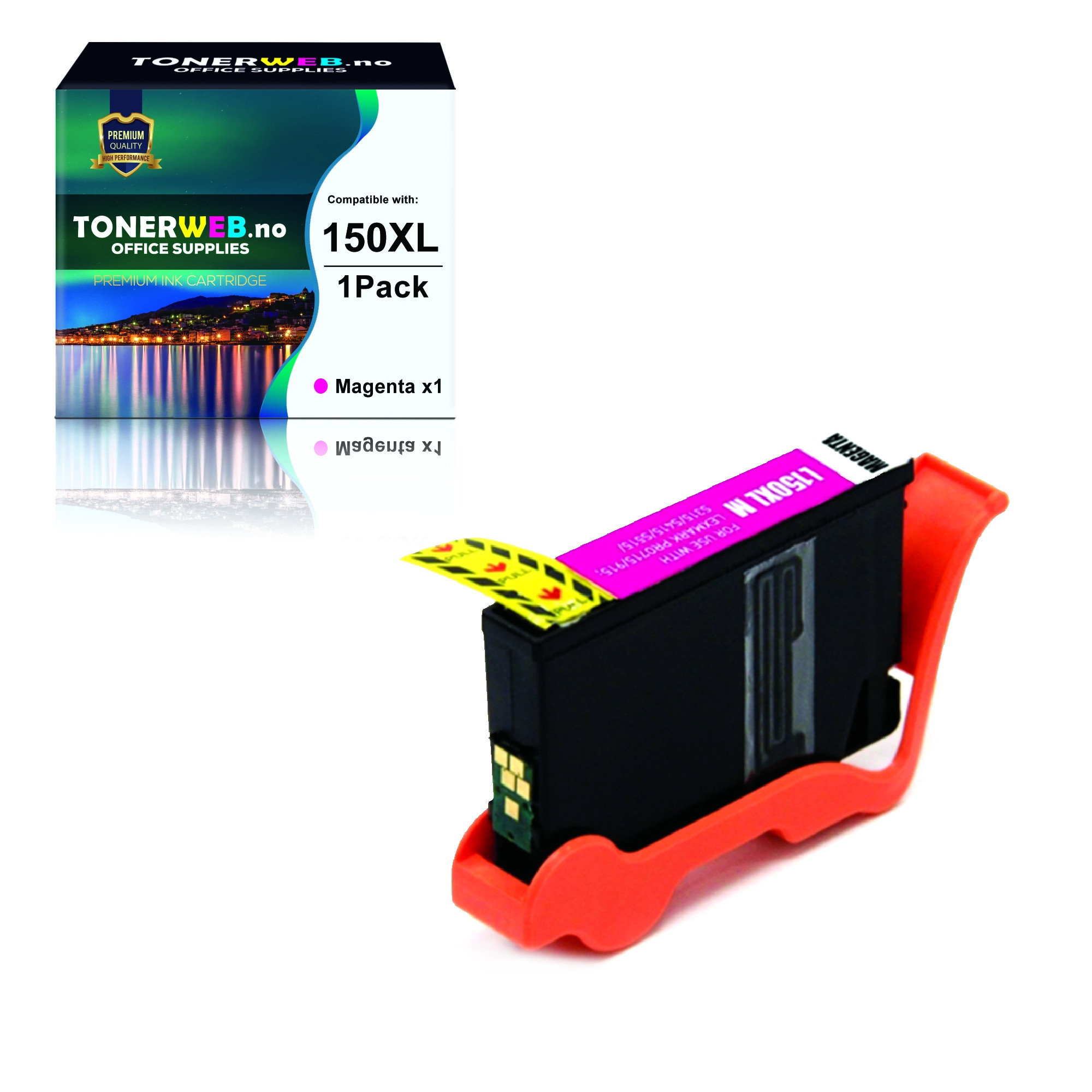 Lexmark Blekkpatron Magenta 150 XL (13,8 ml) - Erstatter 14N1616E