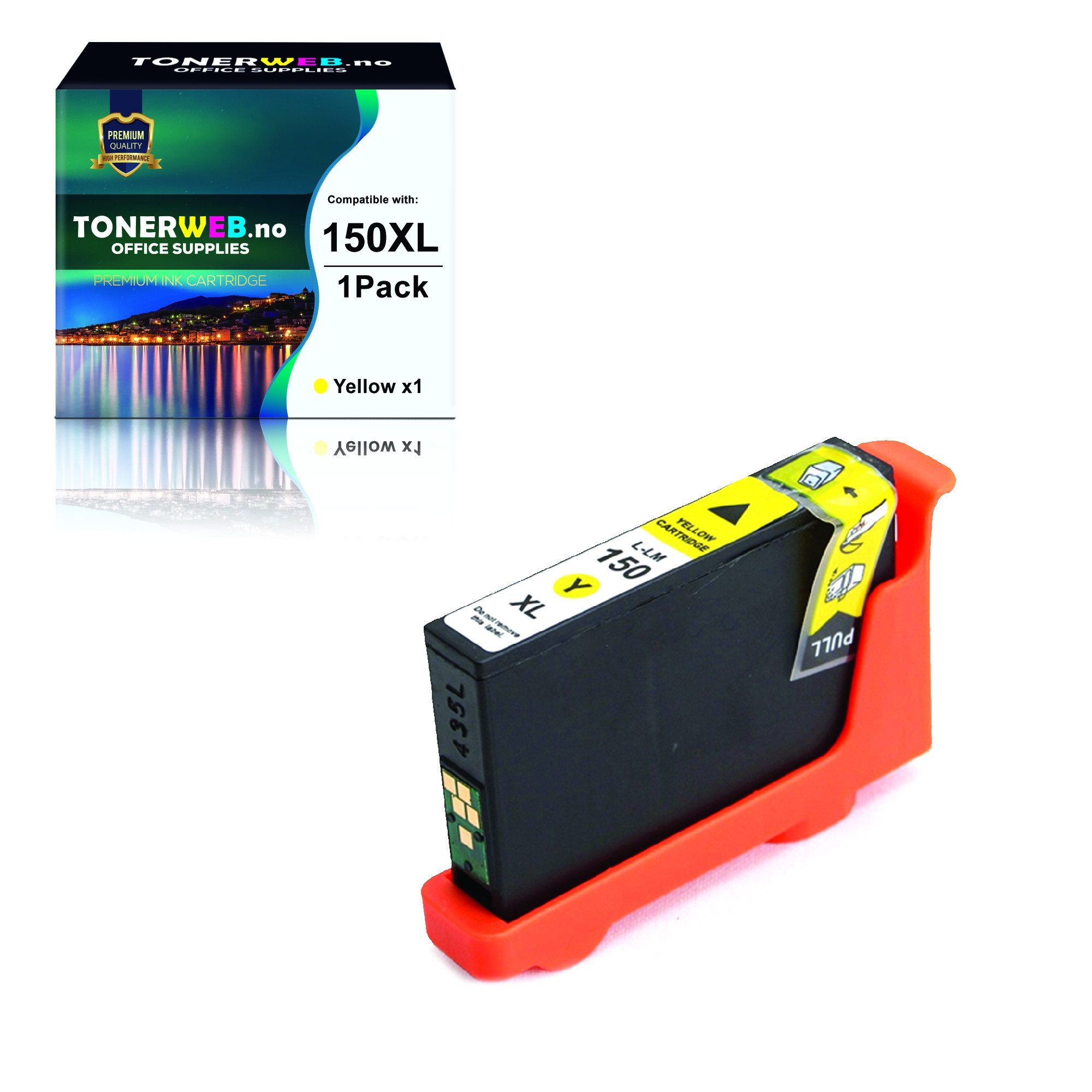Lexmark Blekkpatron Gul 150 XL (13,8 ml) - Erstatter 14N1618E