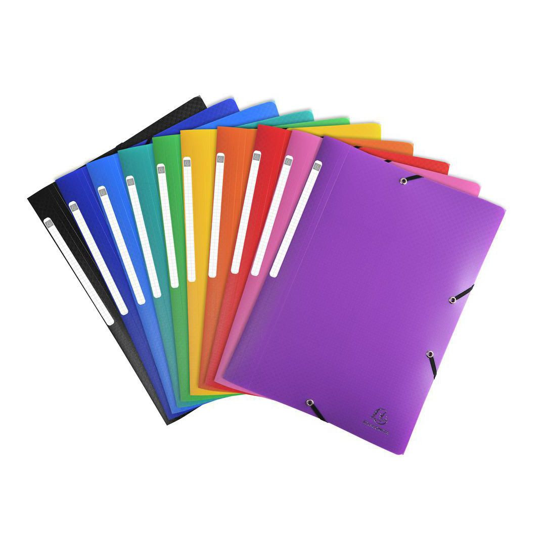 BildeGummibandsmapp 3-klaff A4 PP sorterade