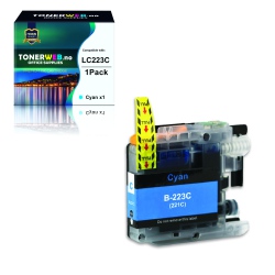 BildeBrother LC223 C (cyan) blekkpatron 9 ml - kompatibel