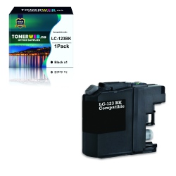 BildeBrother LC123 BK (svart) blekkpatron 20,6 ml - kompatibel