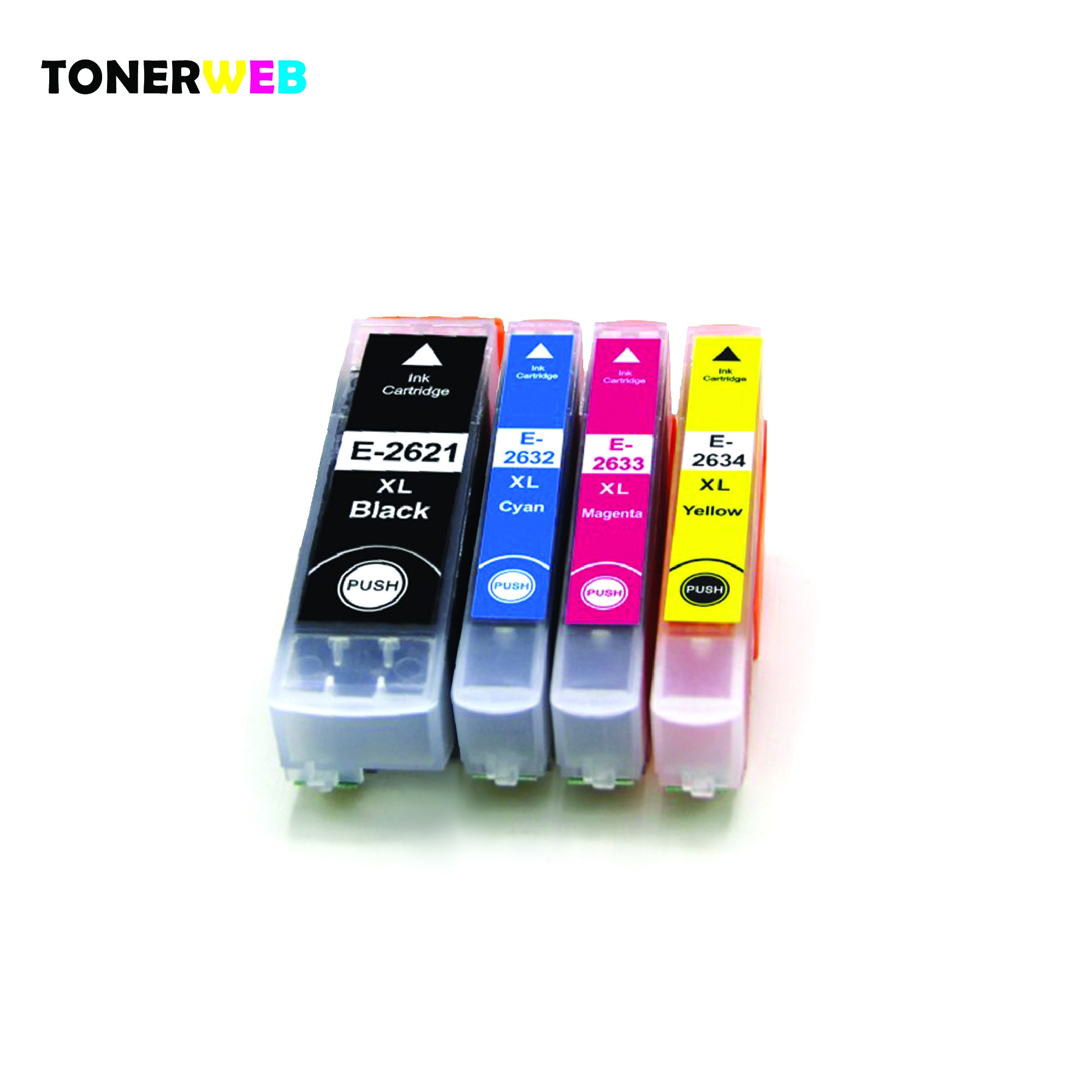Epson 26XL BK/C/M/Y (svart/cyan/magenta/gul) blekkpatroner 4-pakk 1 x 12,1 ml / 3 x 9,7 ml - kompatibel