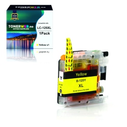 BildeBrother LC125XL Y (gul) blekkpatron 16,6 ml - kompatibel