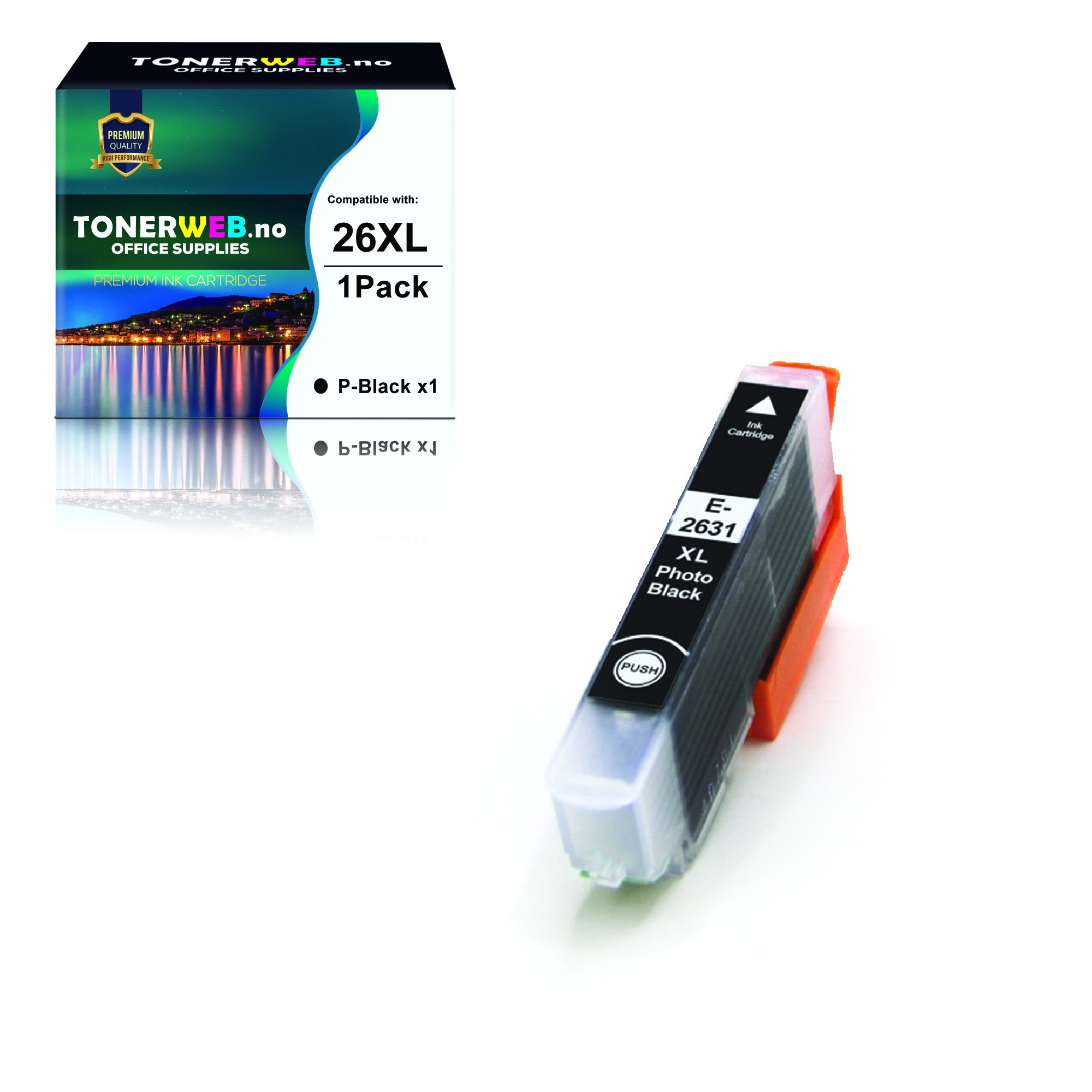 Epson 26XL PBK (foto svart) blekkpatron 13,8 ml - kompatibel