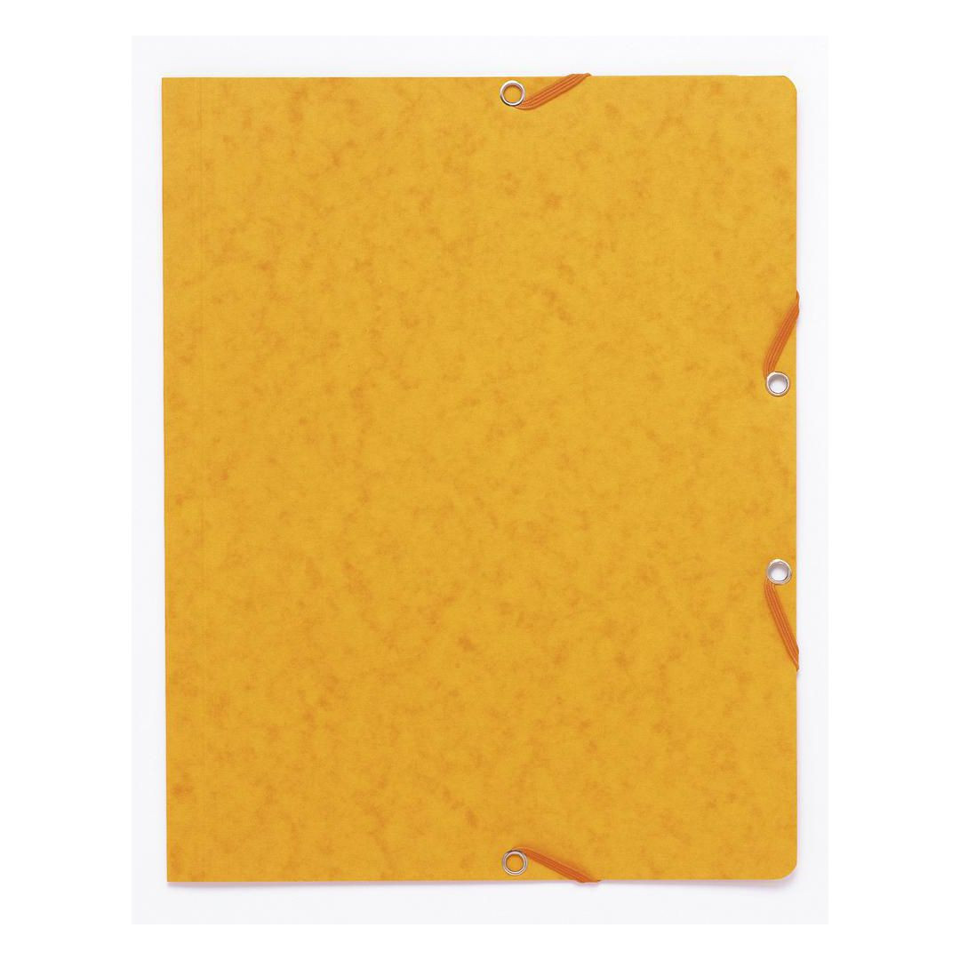 BildeGummibandsmapp kartong u.kl. A4 gul