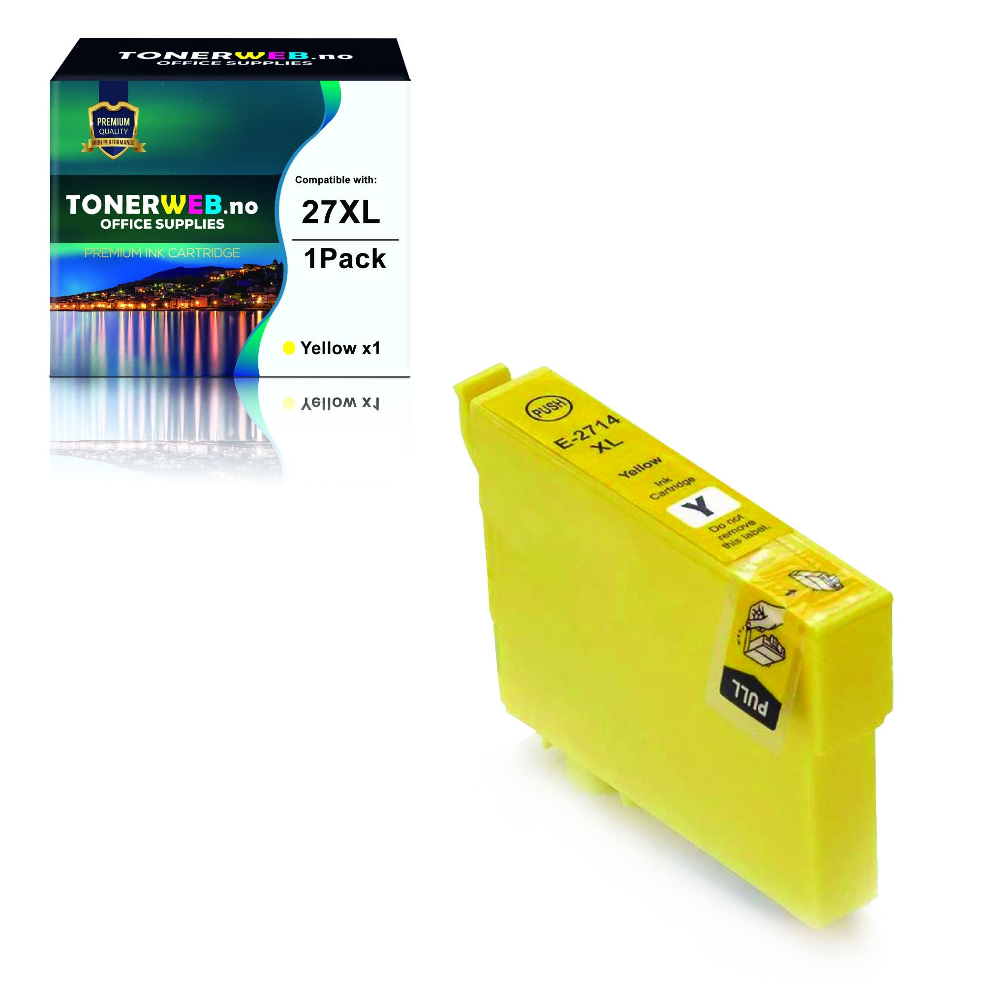 Epson 27XL Y (gul) blekkpatron 14,6 ml - kompatibel