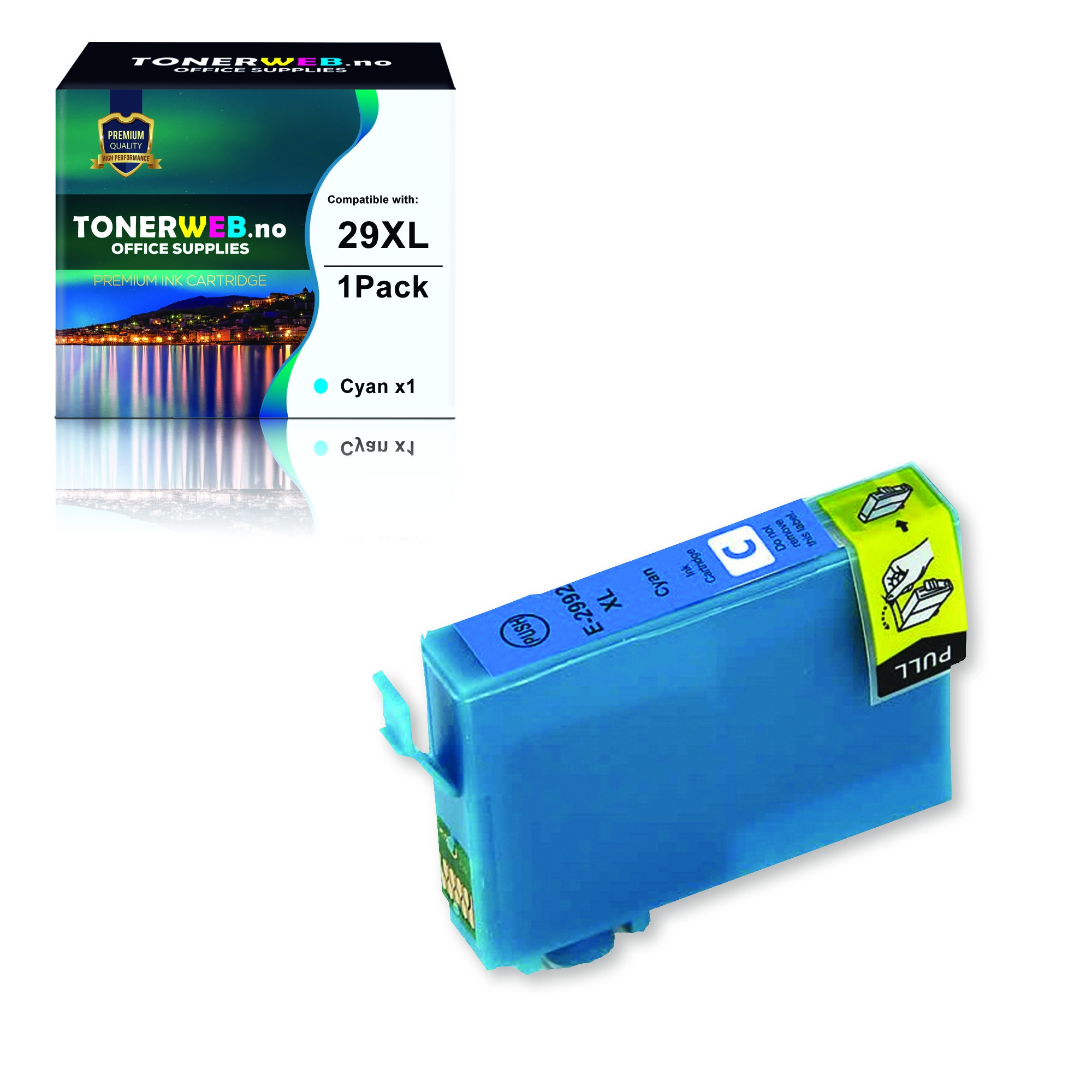 BildeEpson 29XL C (cyan) blekkpatron 13 ml - kompatibel