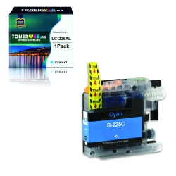 BildeBrother LC225XL C (cyan) blekkpatron 15,6 ml - kompatibel