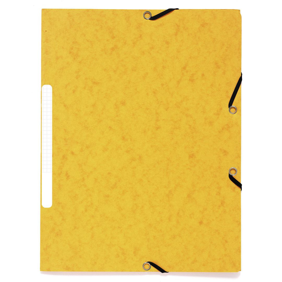 BildeGummibandsmapp EXACOMPTA 3-kl ECO gul