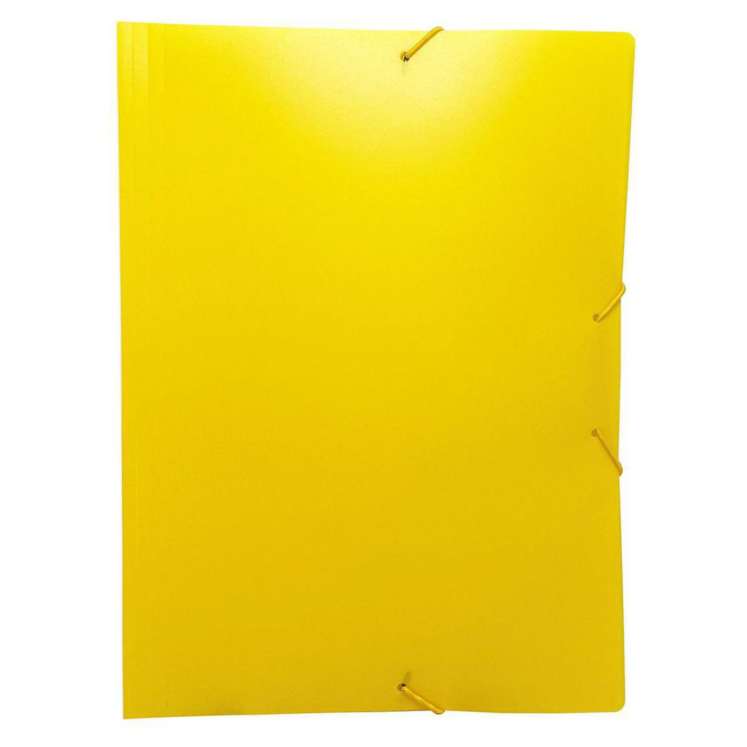 BildeGummibandsmapp u.kl. A4 plast gul