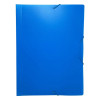 Gummibandsmapp u.kl. A4 plast blå