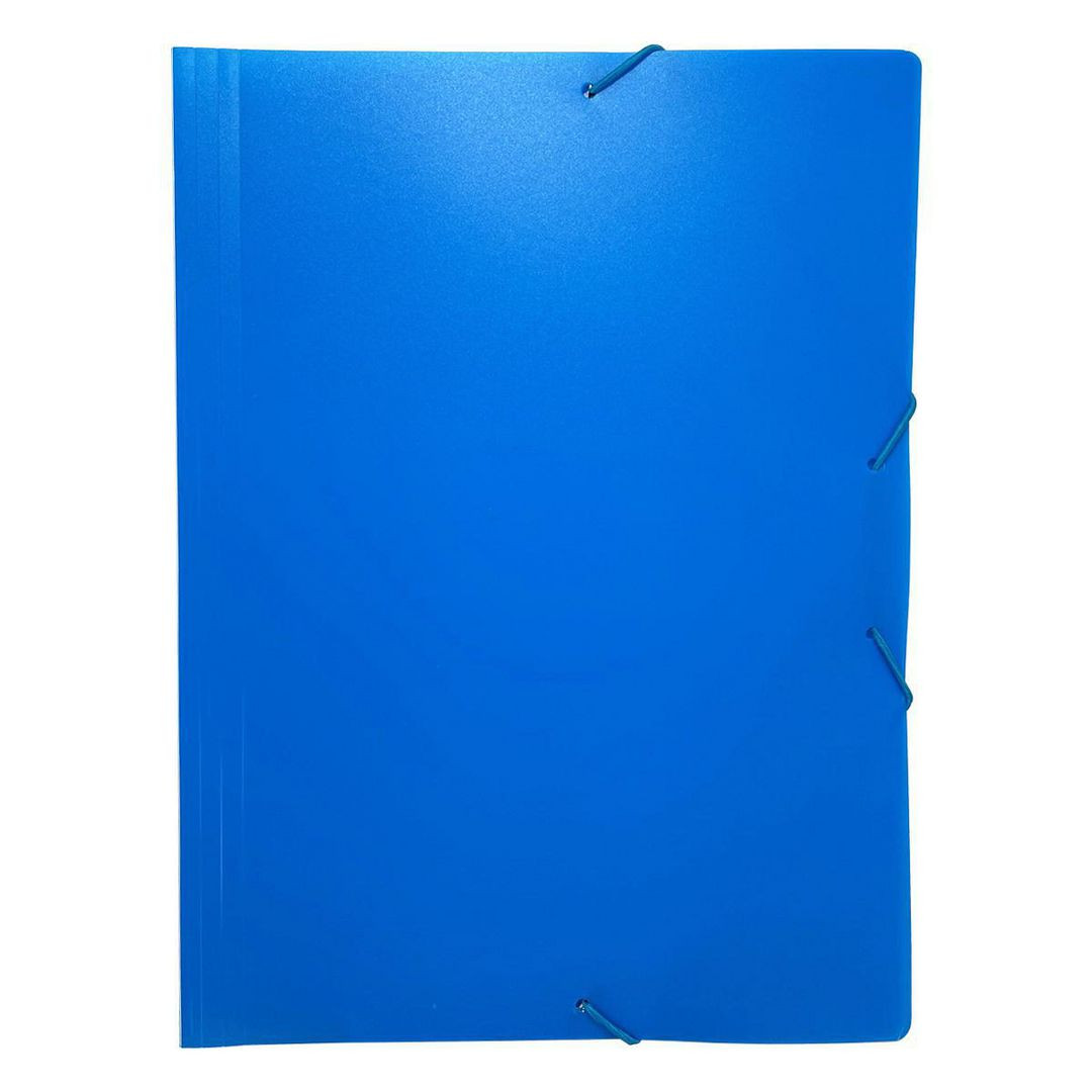 BildeGummibandsmapp u.kl. A4 plast blå