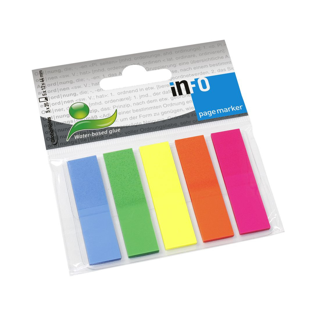 BildeIndex INFO NOTES 12x44mm 5 färg 125/fp