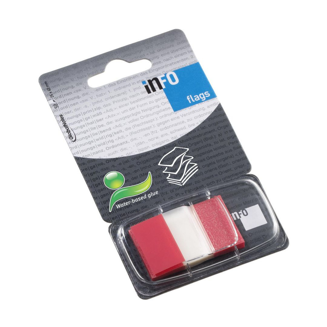 BildeIndex INFO NOTES 25x43mm röd 50/fp