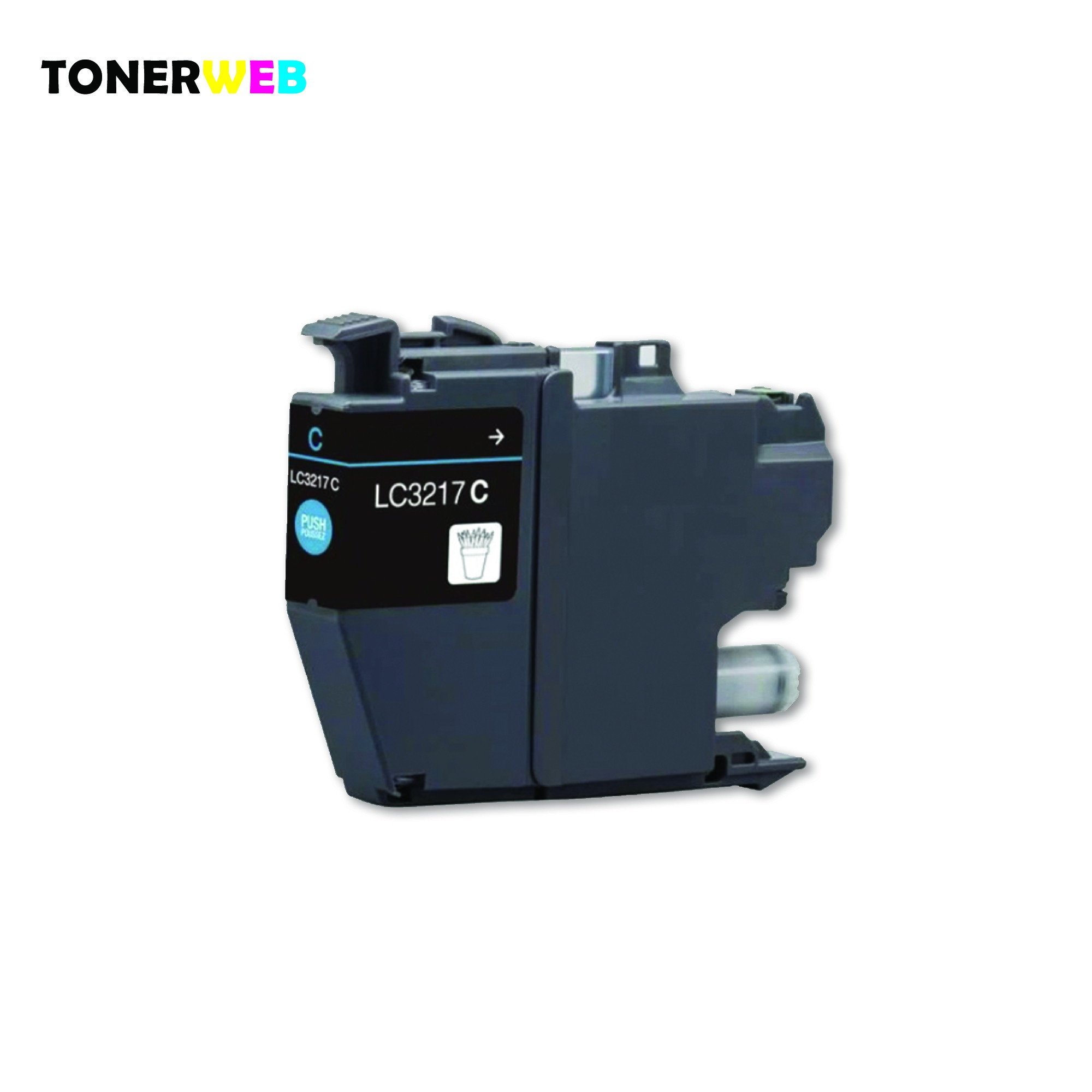 Brother LC3217 C (cyan) blekkpatron 550 sider - kompatibel