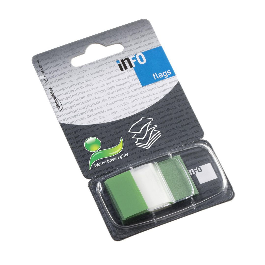 BildeIndex INFO NOTES 25x43mm grön 50/fp