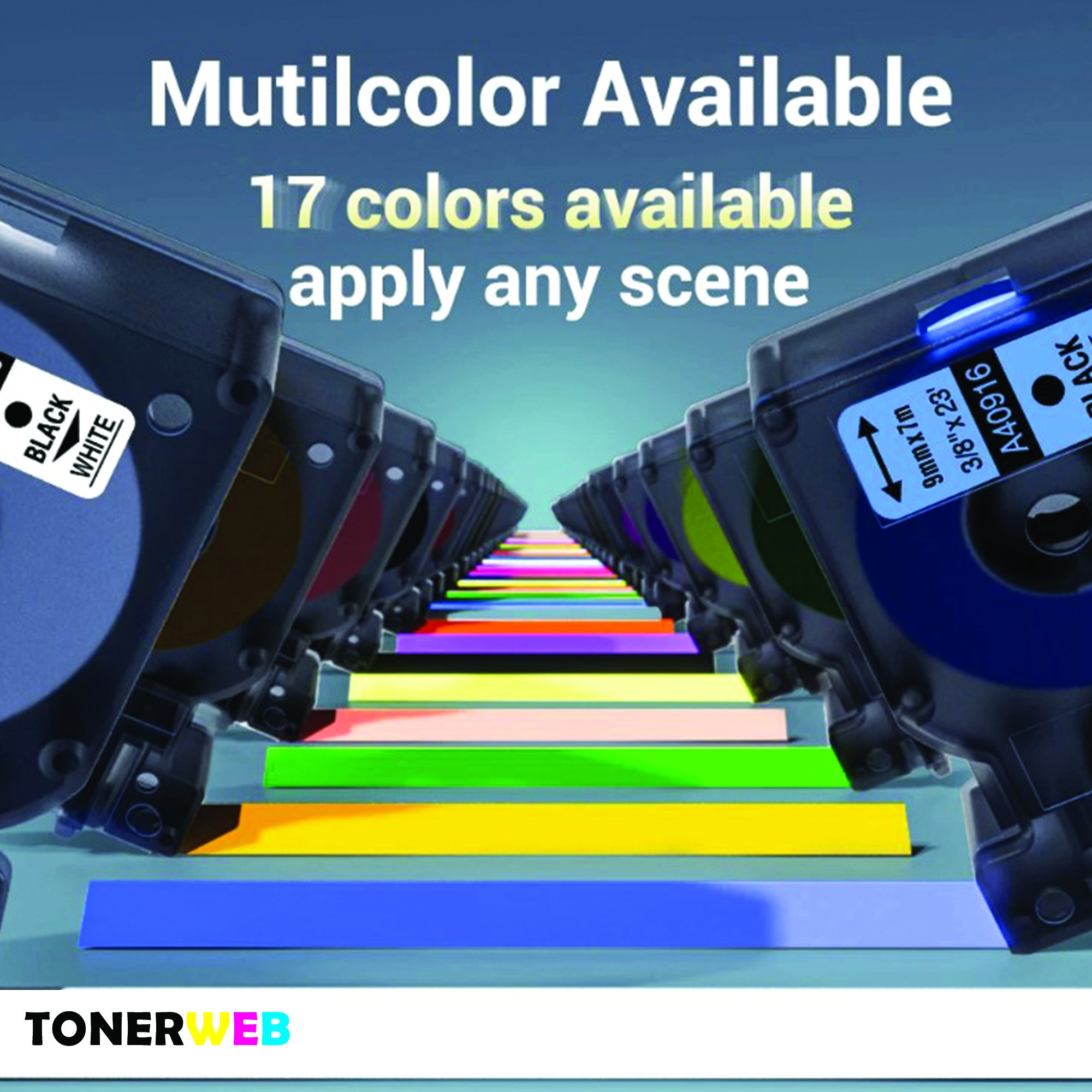 Brother Tape, erstatter Brother P-Touch  TZe-221 Sort På Hvit 9mm (8m)