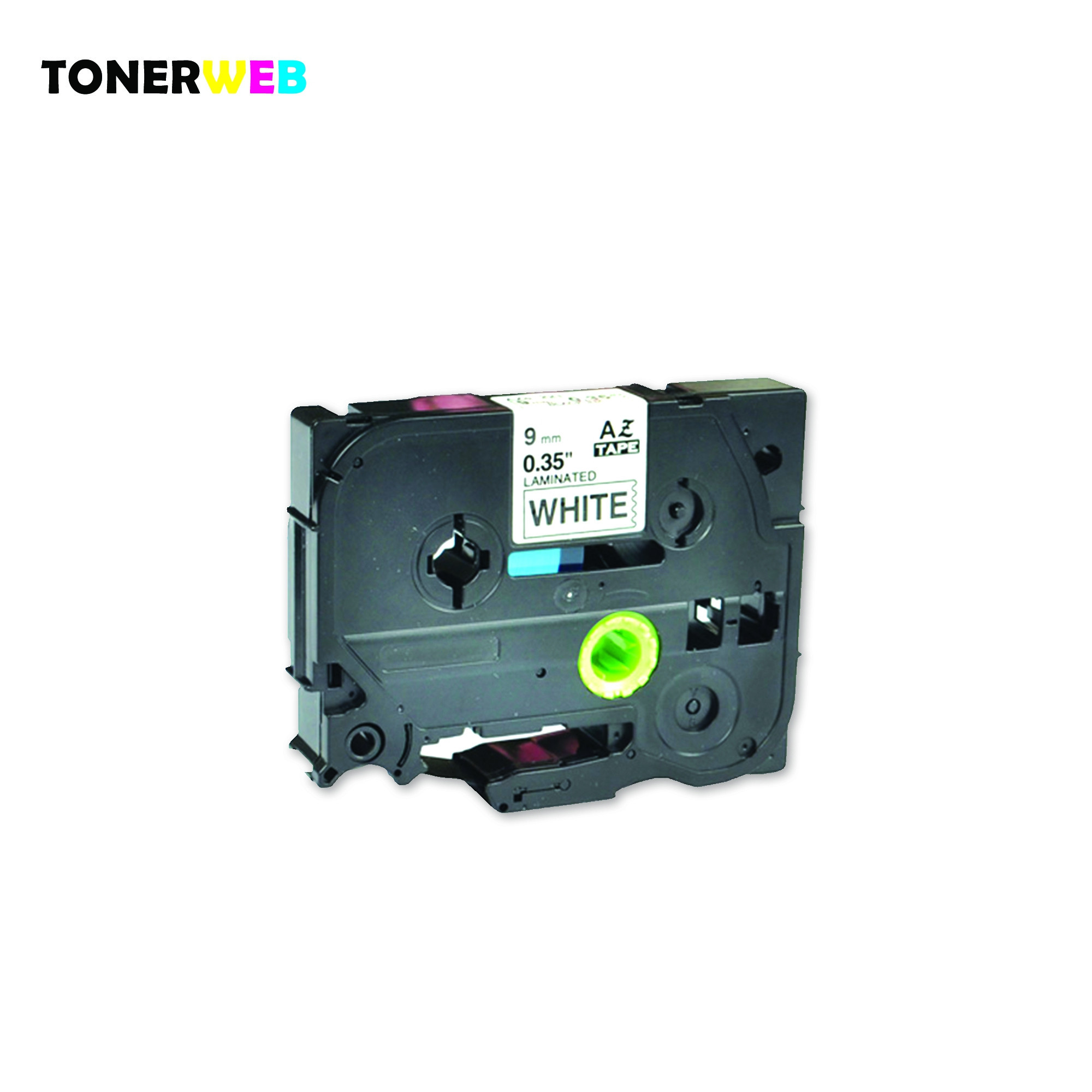 Brother Tape, erstatter Brother P-Touch  TZe-221 Sort På Hvit 9mm (8m)