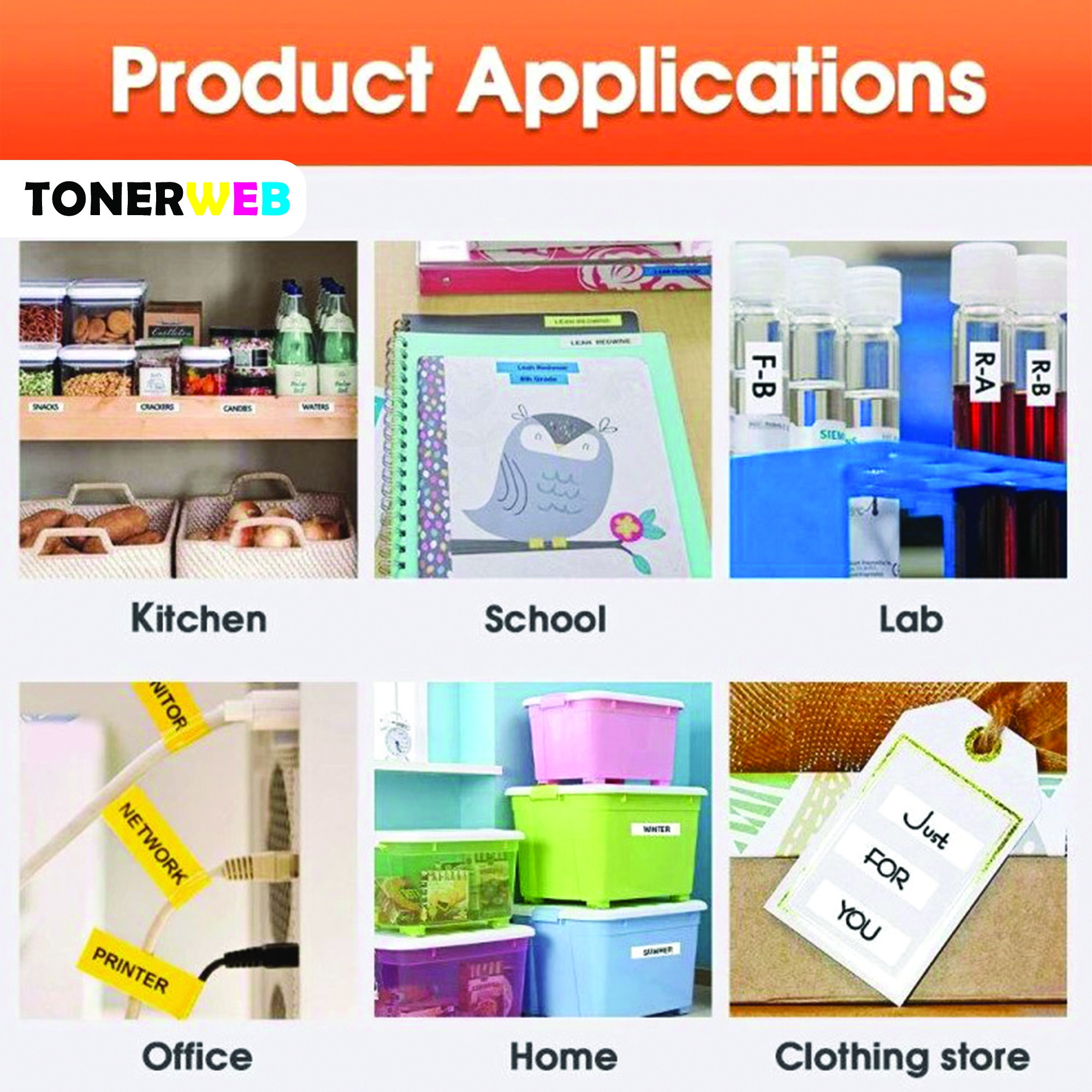 Brother Tape, erstatter Brother P-Touch TZE-421 Sort På Rød 9mm (8m) 