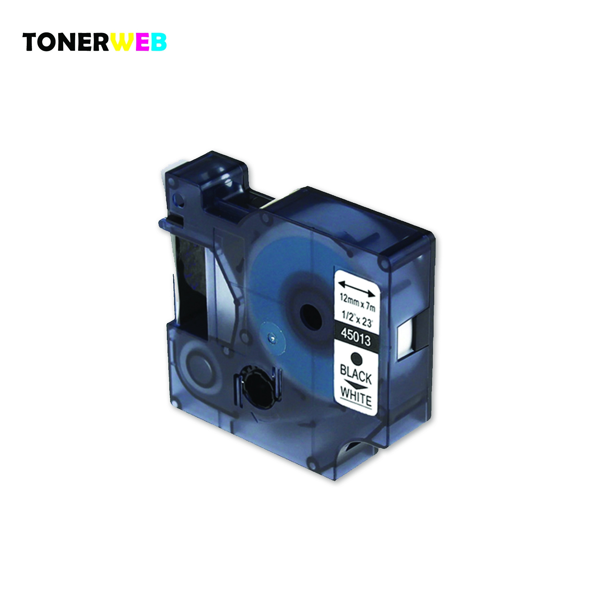 DYMO Tape 45013  D1 Sort På Hvit 12mm X 7m  S0720530 - Erstatter 45013