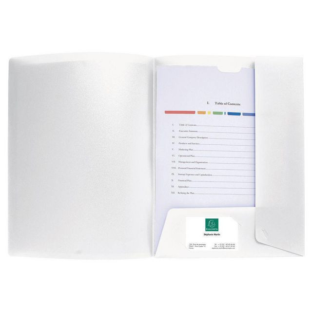 BildeProjektmapp EXACOMPTA PP A4 vit