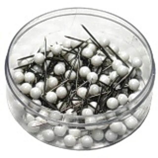 BildeKartnålar ACTUAL runda vit 100/fp