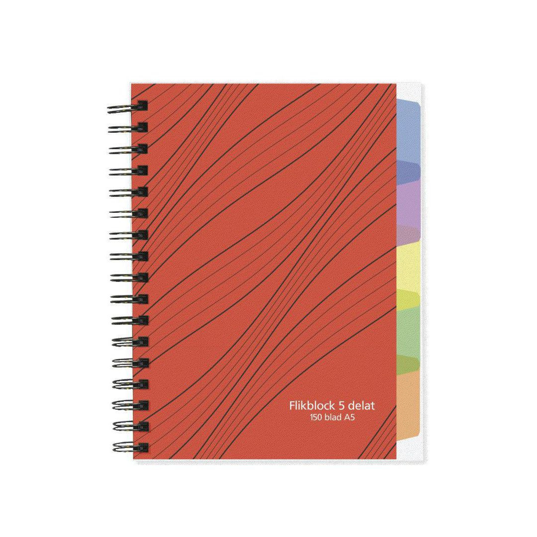BildeAnt.block A5 70g 150 blad med 5 avdelare