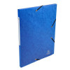 Gummibandsmapp 3-klaff A4 600g blå