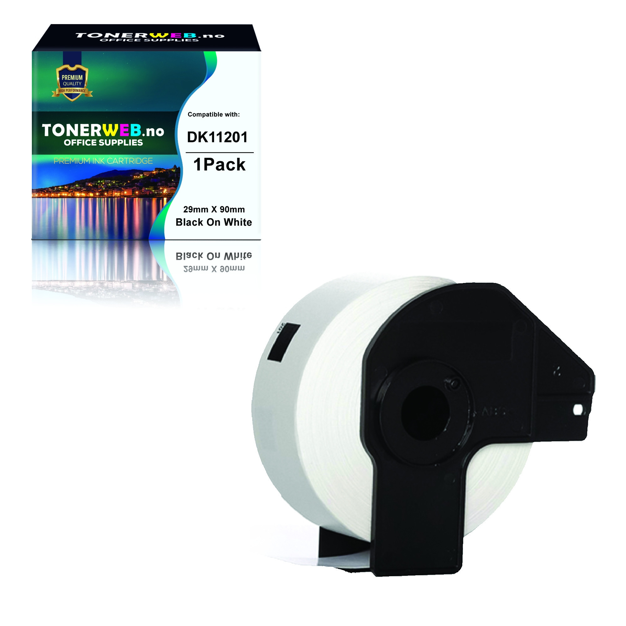 BildeEtikett, erstatter Brother Adresse Etikett DK11201 29x90mm (400 stk) 