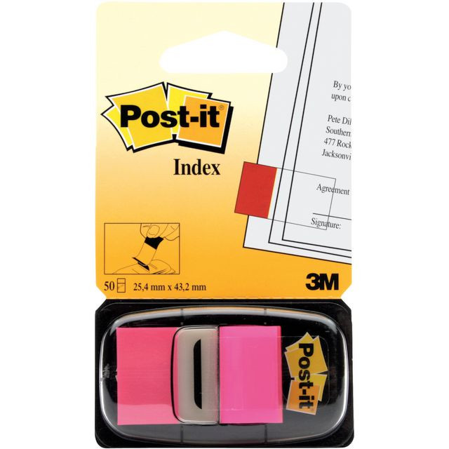 BildeIndex POST-IT 25,4x43,2mm cerise 50/fp