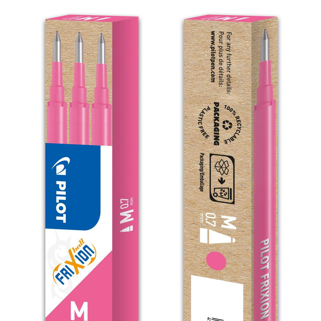 BildeRefill PILOT Frixion 0,7mm rosa 3/fp