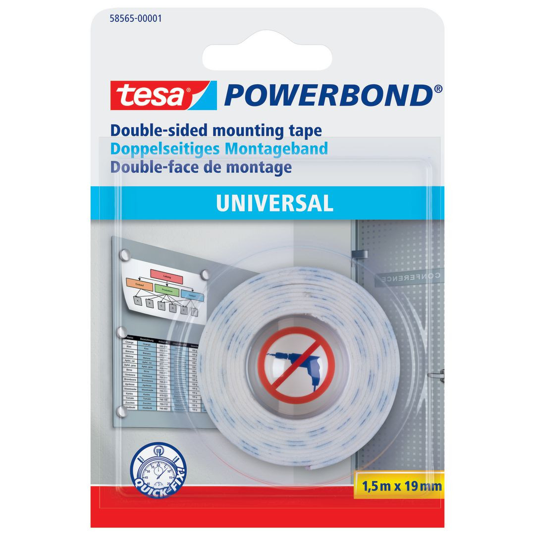 BildeDubbelhäftande TESA Powerbond 1,5mx19mm