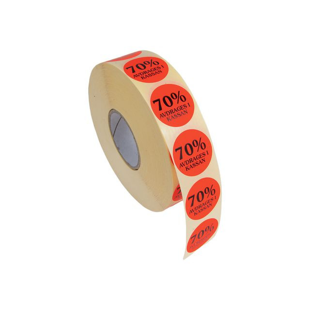 BildeEtikett 70% avdrages i kassan 2000/RL