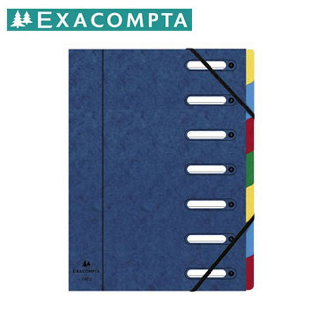 BildeSorteringsmapp EXACOMPTA 7-flik blå